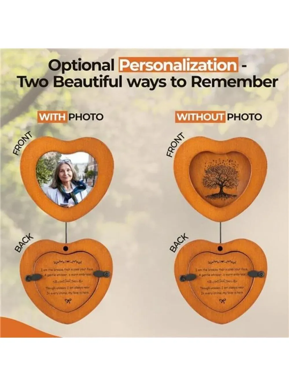Personalized memorial wind chimes 32 inch sympathy gift outdoor decor for loss